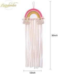 img 2 attached to 🌈 NICROLANDEE Rainbow Hair Bows Holder Hanging - Baby Hair Accessories Storage Headband Holder Hair Clips Organizer Wall Hanger Decor for Baby Girls - Pink Yellow