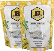 🐝 2 pack beesworks 1lb white beeswax pellets - all natural cosmetic grade white beeswax pellets logo