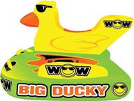 🦆 wow world of watersports big ducky inflatable towable deck tube - 1, 2, or 3 person boating fun! (model: 18-1140) logo