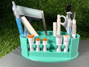 img 1 attached to 🌿 Mint Organizer for Silhouette Cameo 4 Tools and Accessories: Convenient Blade Holder Caddy