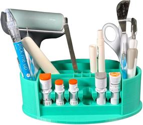 img 2 attached to 🌿 Mint Organizer for Silhouette Cameo 4 Tools and Accessories: Convenient Blade Holder Caddy