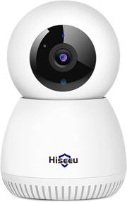 img 4 attached to 📷 【2K, Smart Motion Tracking】 Hiseeu 2K Wireless Home Security Camera, WiFi Pet Camera for Baby, Nanny, Dog and Cat, 360-degree, 2 Way Audio, Night Vision, TF Card and Cloud Recording Supported