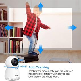 img 3 attached to 📷 【2K, Smart Motion Tracking】 Hiseeu 2K Wireless Home Security Camera, WiFi Pet Camera for Baby, Nanny, Dog and Cat, 360-degree, 2 Way Audio, Night Vision, TF Card and Cloud Recording Supported