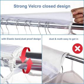 img 1 attached to 👗 Zilink Clear 40 inch Garment Bags for Storage (2 Pack) Hanging Garment Rack Cover | Organizer Suit Bags for Hanging Clothes | Cover for Suits, Coats, Jackets, Dresses | Convenient Dress Storage Solution