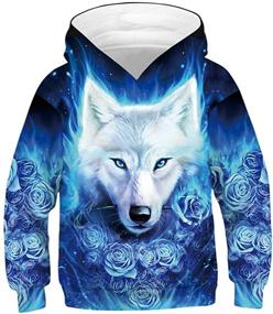 img 3 attached to 🦁 ENLACHIC Animal Hoodie Sweatshirt for Boys' Clothing