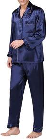 img 3 attached to 🌙 FTCayanz Navy Pajamas Sleepwear Loungewear