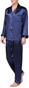 img 4 attached to 🌙 FTCayanz Navy Pajamas Sleepwear Loungewear
