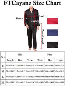 img 1 attached to 🌙 FTCayanz Navy Pajamas Sleepwear Loungewear