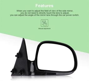 img 1 attached to 🔍 SCITOO Manual Foldable Side View Mirrors for Chevy Blazer S10, GMC Jimmy S-15 Sonoma, Isuzu Hombre, Olds Bravada (Pair)