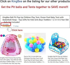 img 1 attached to 🏀 KingBee Children Ocean Playpen Basketball: The Ultimate Fun and Safety Combo!