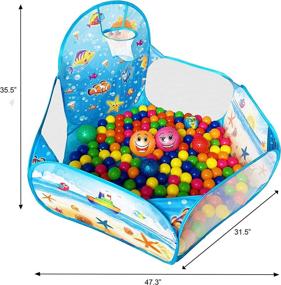 img 3 attached to 🏀 KingBee Children Ocean Playpen Basketball: The Ultimate Fun and Safety Combo!
