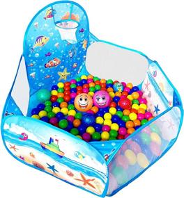 img 4 attached to 🏀 KingBee Children Ocean Playpen Basketball: The Ultimate Fun and Safety Combo!