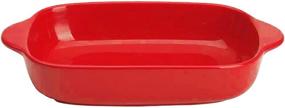 img 4 attached to 🍽️ Mokpi's Red Ceramic Glaze Baking Dish: Perfect for Roasting Lasagna, Casseroles, and More!