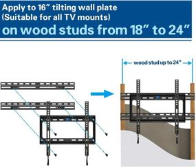 img 1 attached to 📺 MD Mounting Dream Universal TV Wall Mount Extension Bracket for TV Wall Plate | 16-24" Wood Stud Fit | Easy Centering TV Positioning | Max Load Capacity 154 lbs | MD5232