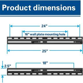 img 3 attached to 📺 MD Mounting Dream Universal TV Wall Mount Extension Bracket for TV Wall Plate | 16-24" Wood Stud Fit | Easy Centering TV Positioning | Max Load Capacity 154 lbs | MD5232