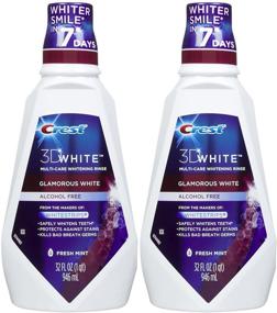 img 1 attached to 🦷 Преобразите свою улыбку с помощью ополаскивателя Crest 3D White Multi-Care Whitening Rinse, Гламурный Белый, свежий мятный вкус.