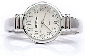 img 2 attached to ⌚ Элегантные серебряные часы SL Geneva с узким металлическим браслетом - идеальны для женщин