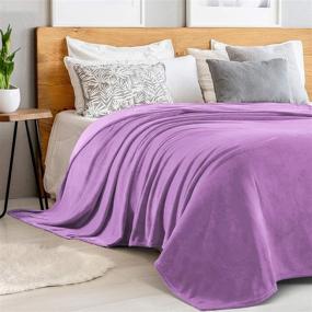 img 3 attached to 🏕️ SEDONA HOUSE Flannel Fleece Blanket: Lightweight Super Soft Cozy Luxury for Sofa Couch Bed Camping Travel - Purple, Throw Size 50 x 60 Inches