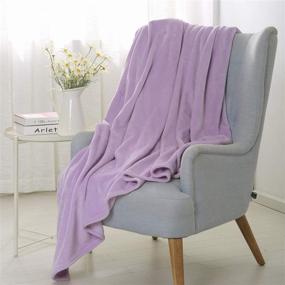 img 1 attached to 🏕️ SEDONA HOUSE Flannel Fleece Blanket: Lightweight Super Soft Cozy Luxury for Sofa Couch Bed Camping Travel - Purple, Throw Size 50 x 60 Inches