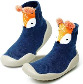 img 4 attached to 👟 Breathable Deep Boys' Shoes: Toddler Non-Skid Slipper Socks