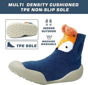 img 2 attached to 👟 Breathable Deep Boys' Shoes: Toddler Non-Skid Slipper Socks