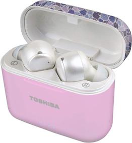 img 3 attached to 🎧 Toshiba Air Pro 2 True Wireless Stereo Earphones, Lavender Terrazzo with Qi Wireless Charging (RZE-BT750E)