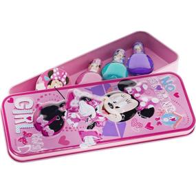 img 1 attached to Набор активностей "Townley Girl Disney’s Minnie Mouse Peel-Off Nail Polish" - Идеально подходит для девочек от 3 лет и старше! Включает 3 цвета, пилочку для ногтей, карандашницу-баночку - идеально подходит для вечеринок, пижамных вечеринок и начала учебного года.