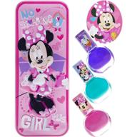 набор активностей "townley girl disney’s minnie mouse peel-off nail polish" - идеально подходит для девочек от 3 лет и старше! включает 3 цвета, пилочку для ногтей, карандашницу-баночку - идеально подходит для вечеринок, пижамных вечеринок и начала учебного года. логотип