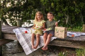 img 2 attached to 🌿 Eco-friendly Camping Supplies: A Complete 16-Piece Dinnerware Set by Earth's Natural Alternative for Picnic Basket & Party Supplies