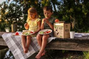 img 3 attached to 🌿 Eco-friendly Camping Supplies: A Complete 16-Piece Dinnerware Set by Earth's Natural Alternative for Picnic Basket & Party Supplies