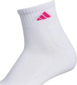 img 2 attached to 🧦 adidas Women's Quarter Socks with Arch Compression - Athletic Cushioning (Pack of 6)