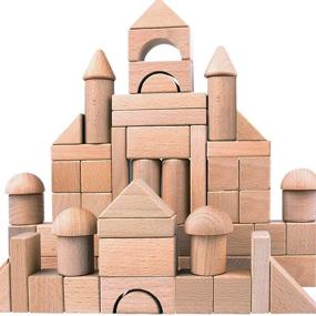 img 4 attached to 🧩 Creative Wooden Building Blocks Set for Kids: Stimulate Imagination and Fun Learning