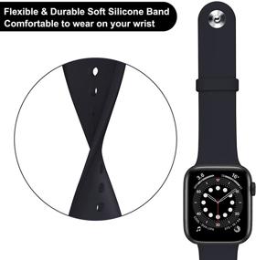 img 2 attached to OUHENG совместимый силиконовый сменный ремешок IWatch