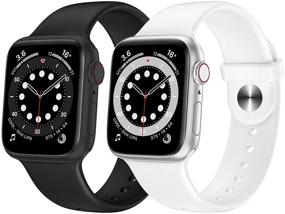 img 4 attached to OUHENG совместимый силиконовый сменный ремешок IWatch