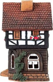 img 2 attached to 🏡 Ceramic Cone Incense Burner + Holder, Room Décor, Collectible Mini Replica - Original House in Lauterbach, S19-6