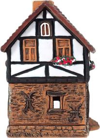 img 1 attached to 🏡 Ceramic Cone Incense Burner + Holder, Room Décor, Collectible Mini Replica - Original House in Lauterbach, S19-6