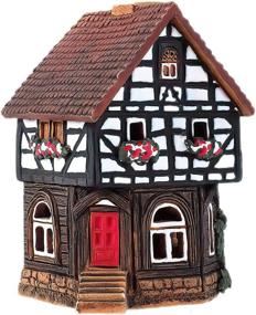 img 4 attached to 🏡 Ceramic Cone Incense Burner + Holder, Room Décor, Collectible Mini Replica - Original House in Lauterbach, S19-6