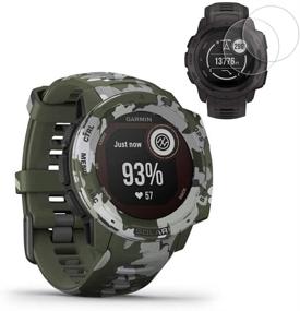 img 4 attached to Garmin Instinct Solar GPS Smartwatch Camo Edition(010-02293-16) W/ 2X Screen Protectors