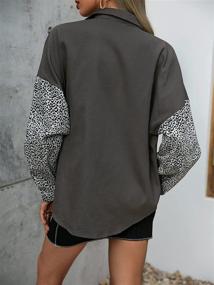 img 1 attached to 🐆 BerryGo Women's Oversized Leopard Vintage Boyfriend Clothing and Coats, Jackets, & Vests