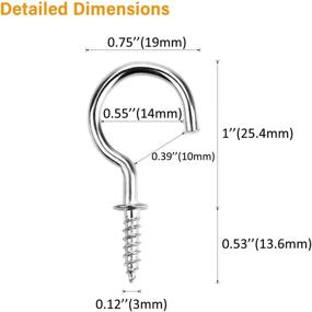 img 2 attached to 🔩 Enhanced Powlankou Nickel Plated Screw Ceiling for Sturdy Installations