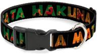 buckle down plastic clip collar hakuna dogs logo