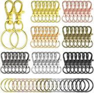 🔑 multicolored 100-piece swivel clasps set for keychain jewelry diy craft logo