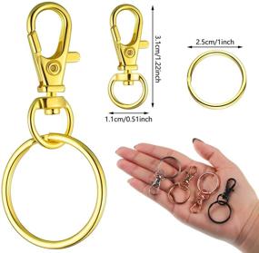 img 3 attached to 🔑 Multicolored 100-Piece Swivel Clasps Set for Keychain Jewelry DIY Craft