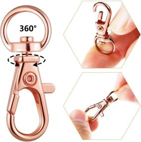 img 1 attached to 🔑 Multicolored 100-Piece Swivel Clasps Set for Keychain Jewelry DIY Craft