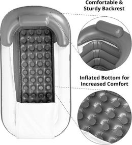 img 2 attached to 🛀 Hydraflate Inflatable Bathtub - Portable & Foldable Freestanding Bath for Adults & Kids - Ideal for Home or Travel - Mobile Blow Up Spa for Soaking - Single Person Capacity to Complement Bathroom Shower