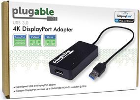 img 2 attached to 💻 Plugable USB 3.0 to DisplayPort 4K UHD Video Adapter for Multiple Monitors up to 3840x2160 - Windows 10, 8.1, 8, 7 Compatible