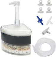 aquaneat aquarium air driven bio corner filter sponge: the ultimate solution for fry shrimp nano fish tanks with airline tubing, air pump valves & suction cups логотип