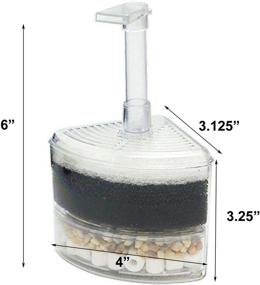 img 1 attached to AQUANEAT Aquarium Air Driven Bio Corner Filter Sponge: The Ultimate Solution for Fry Shrimp Nano Fish Tanks with Airline Tubing, Air Pump Valves & Suction Cups