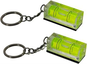 img 4 attached to 🔑 Versatile Mini Acrylic Keychain Block Level Vial: Replacement & Picture Hanging | Pocket Bubble Level - Magnetic | Pack of 4 (Green)