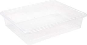 img 2 attached to Storex Letter Size Flat Storage Tray: Clear 📚 Organizer Bin for Classroom, Office, and Home - 5-Pack (62531U05C)